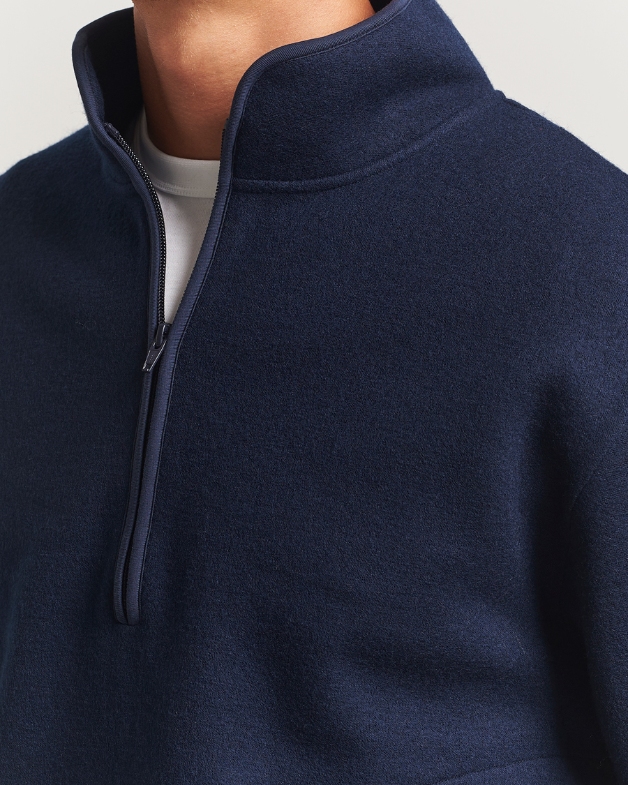 Men | Sweaters & Knitwear | Sunflower | Wool Half Zip Navy