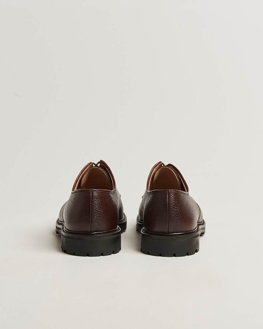 Men | Derby Shoes | Crockett & Jones | Sandhurst Derby Vibram Brown Scotch Grain
