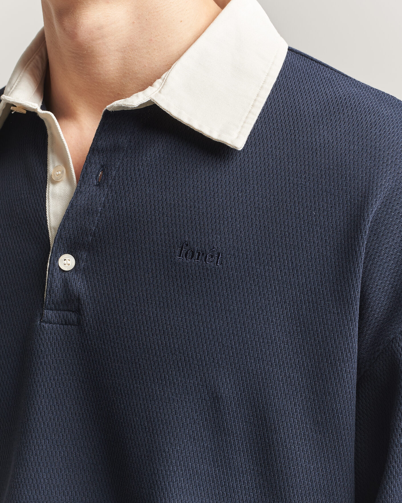 Men | Sweaters & Knitwear | Forét | Match Rugby Structured Sweatshirt Navy