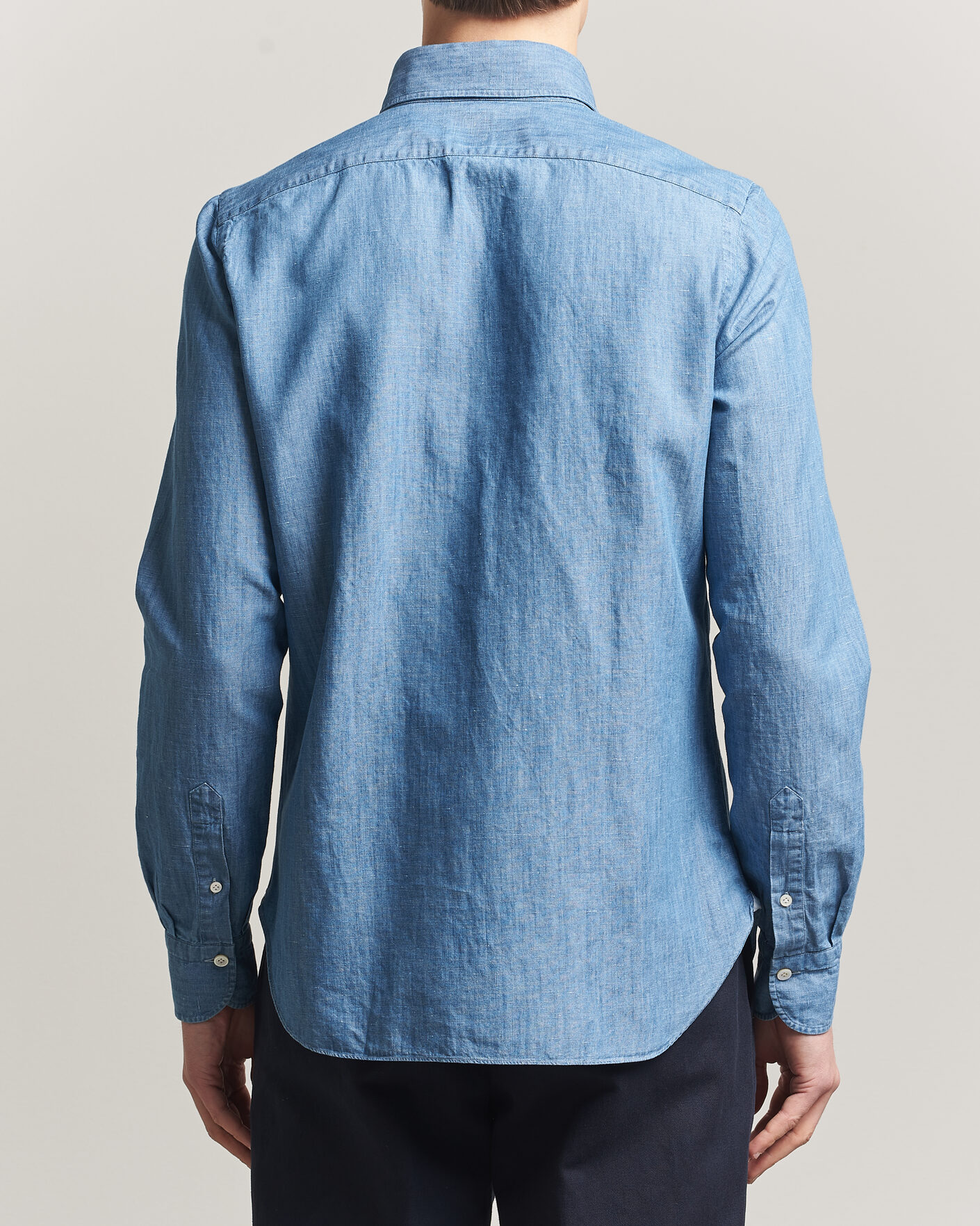 Men | Shirts | Finamore Napoli | Double Pocket Overshirt Light Blue