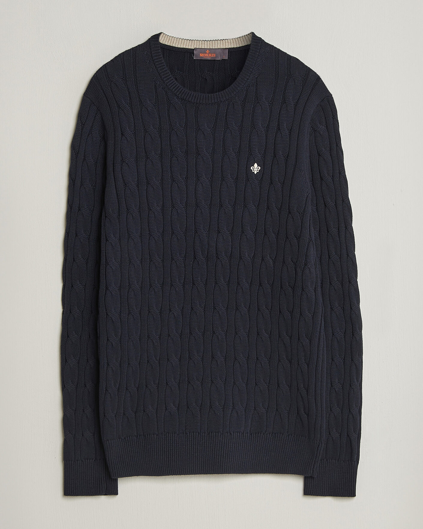 Men | Sweaters & Knitwear | Morris | Ethan Cable Oneck Navy