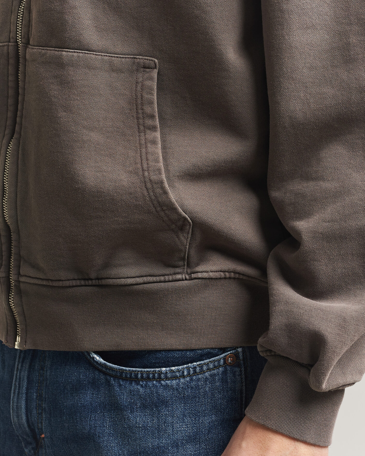 Men | Sweaters & Knitwear | Colorful Standard | Classic Organic Full Zip Hoodie Faded Mud