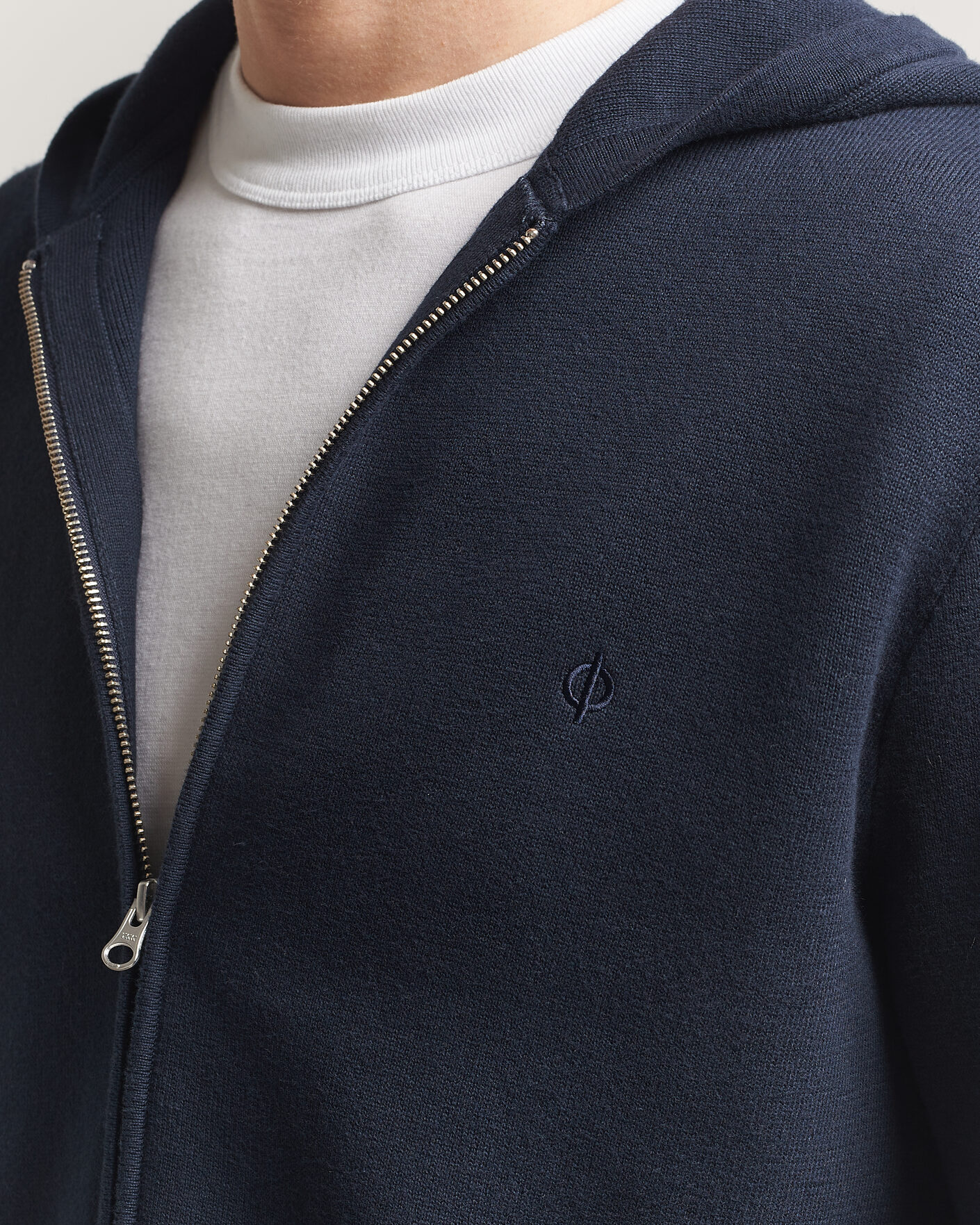 Men | Sweaters & Knitwear | Samsøe Samsøe | Niklas Full Zip Hoodie Salute Navy