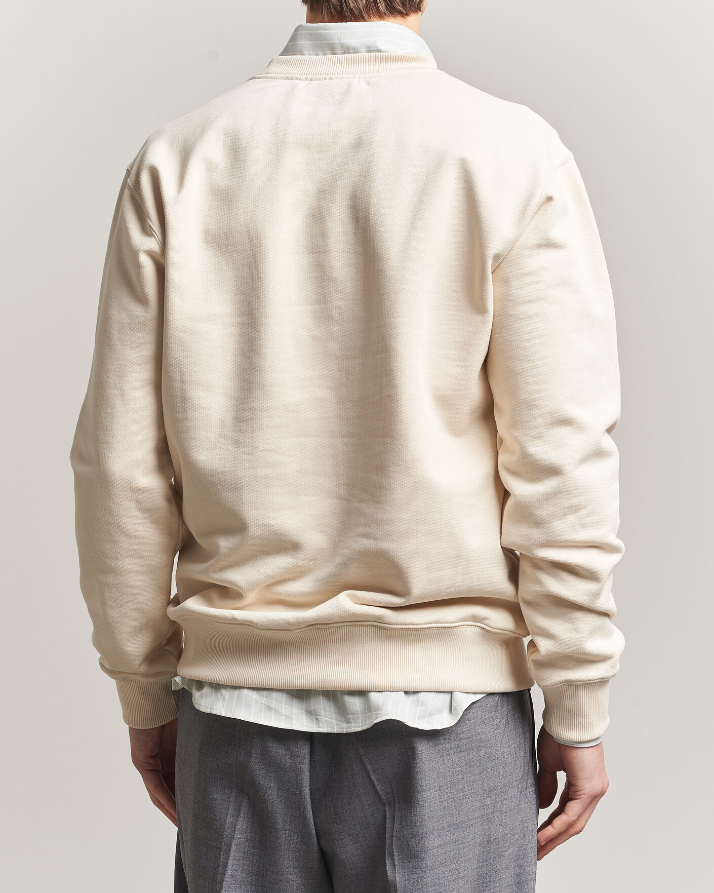 Men | Sweaters & Knitwear | Drôle de Monsieur | Classic Slogan Sweatshirt Sand