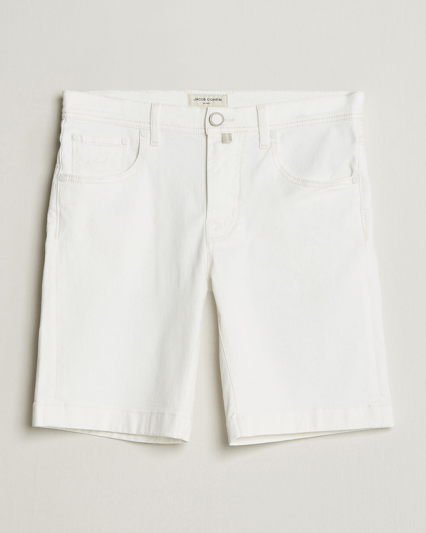 Men | Shorts | Jacob Cohën | Nicolas Bull Stretch Denim Shorts White