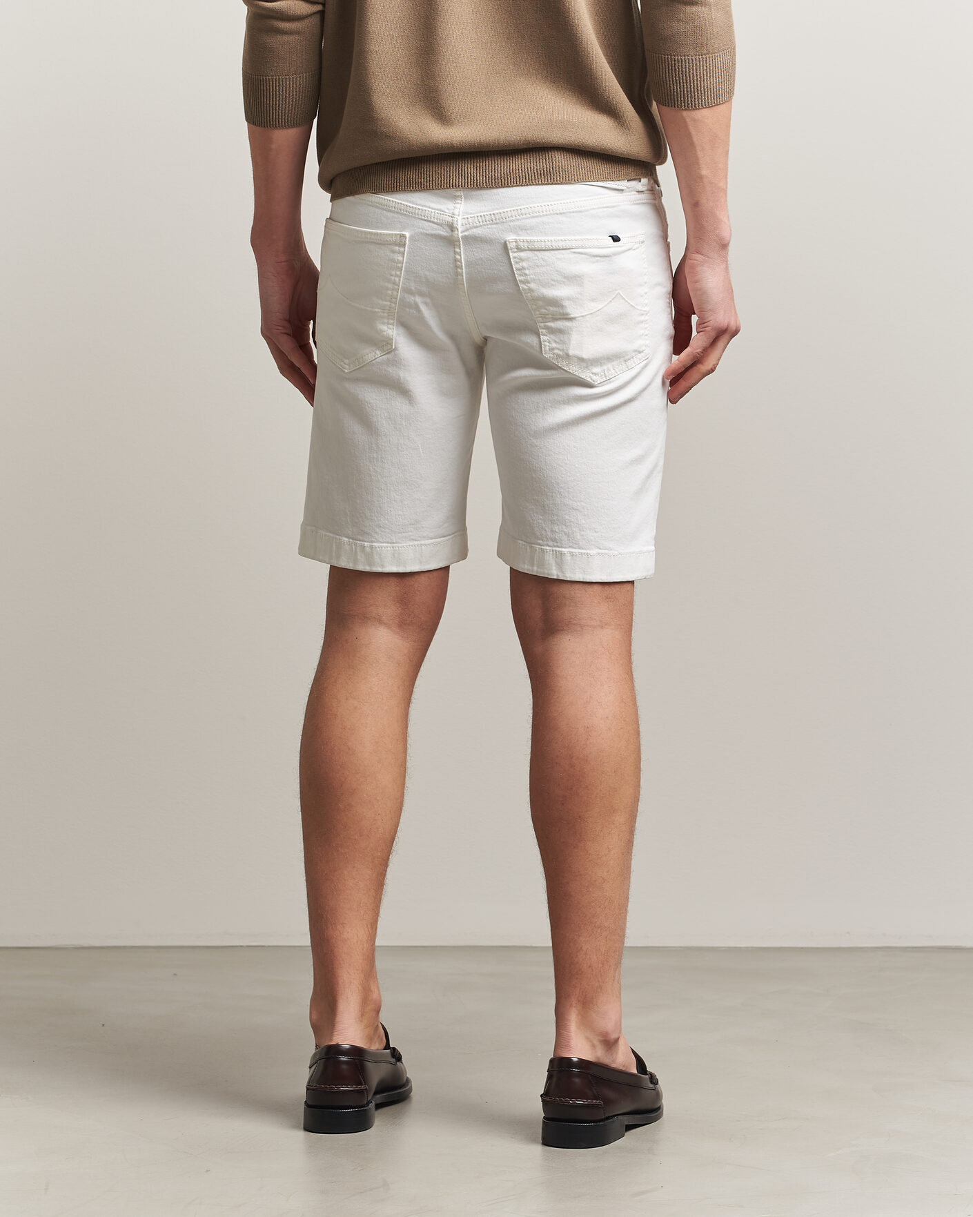 Men | Shorts | Jacob Cohën | Nicolas Bull Stretch Denim Shorts White