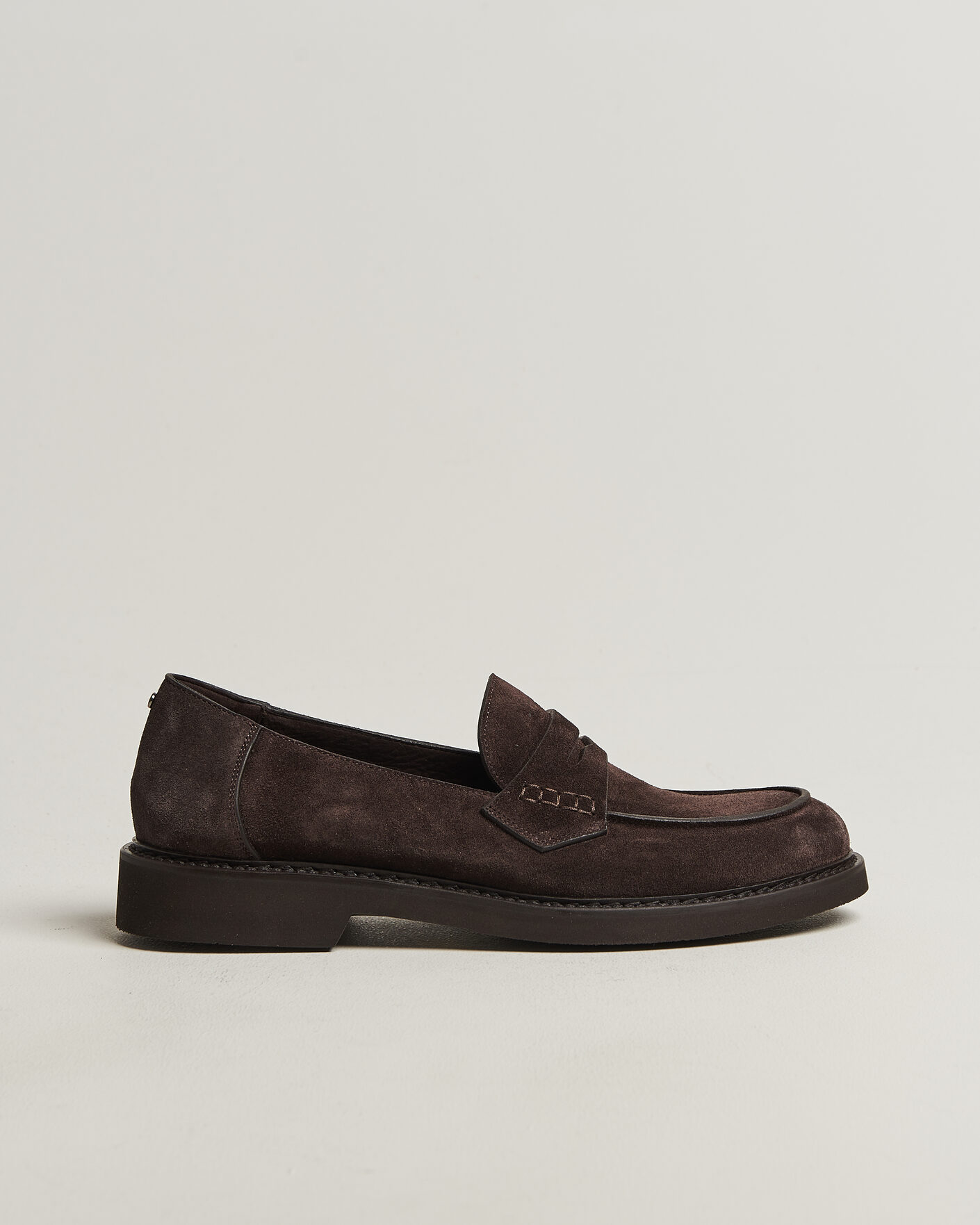 Men | Loafers | Canali | Penny Loafers Dark Brown Suede