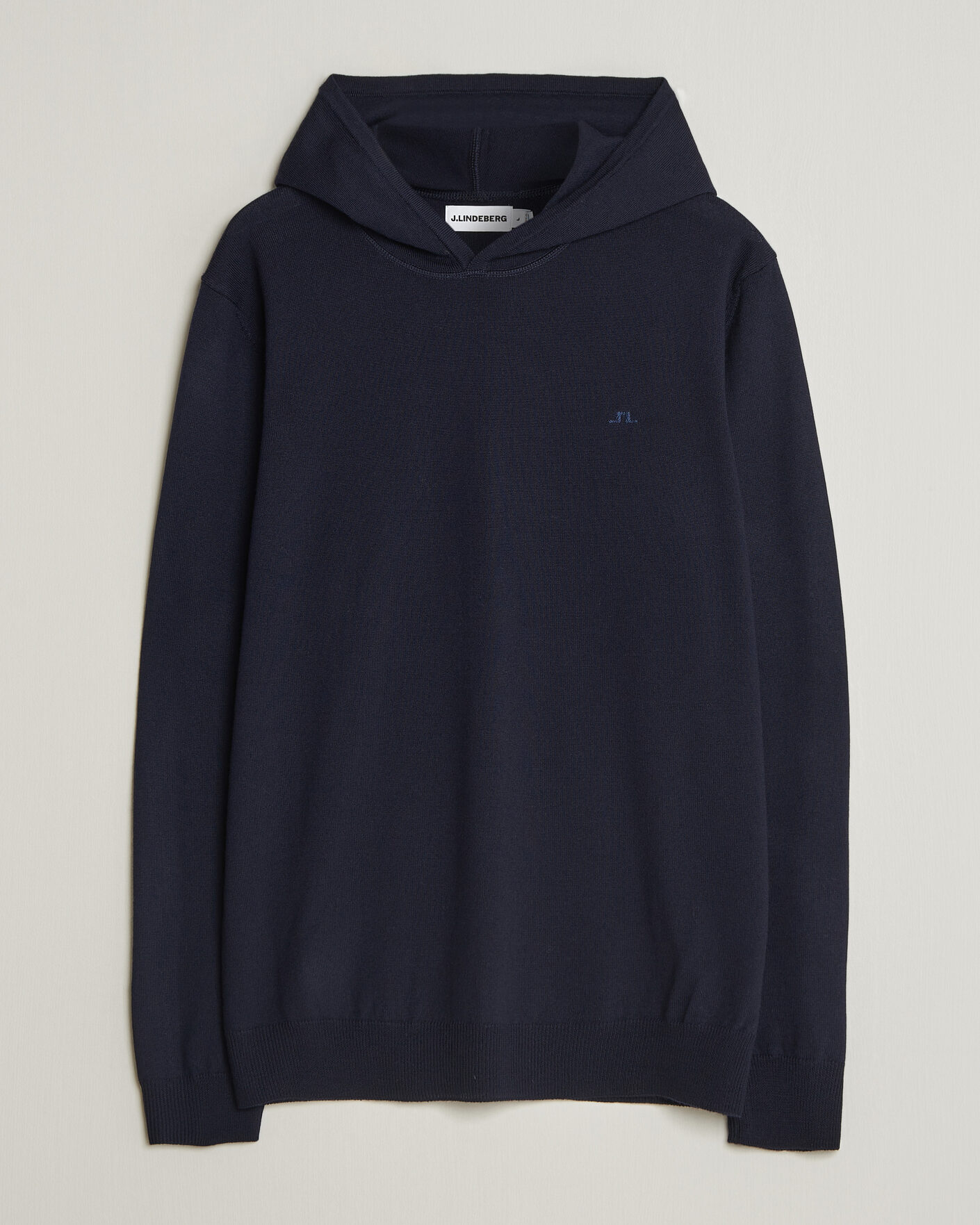 Men | Sweaters & Knitwear | J.Lindeberg | Karl Merino Hoodie JL Navy