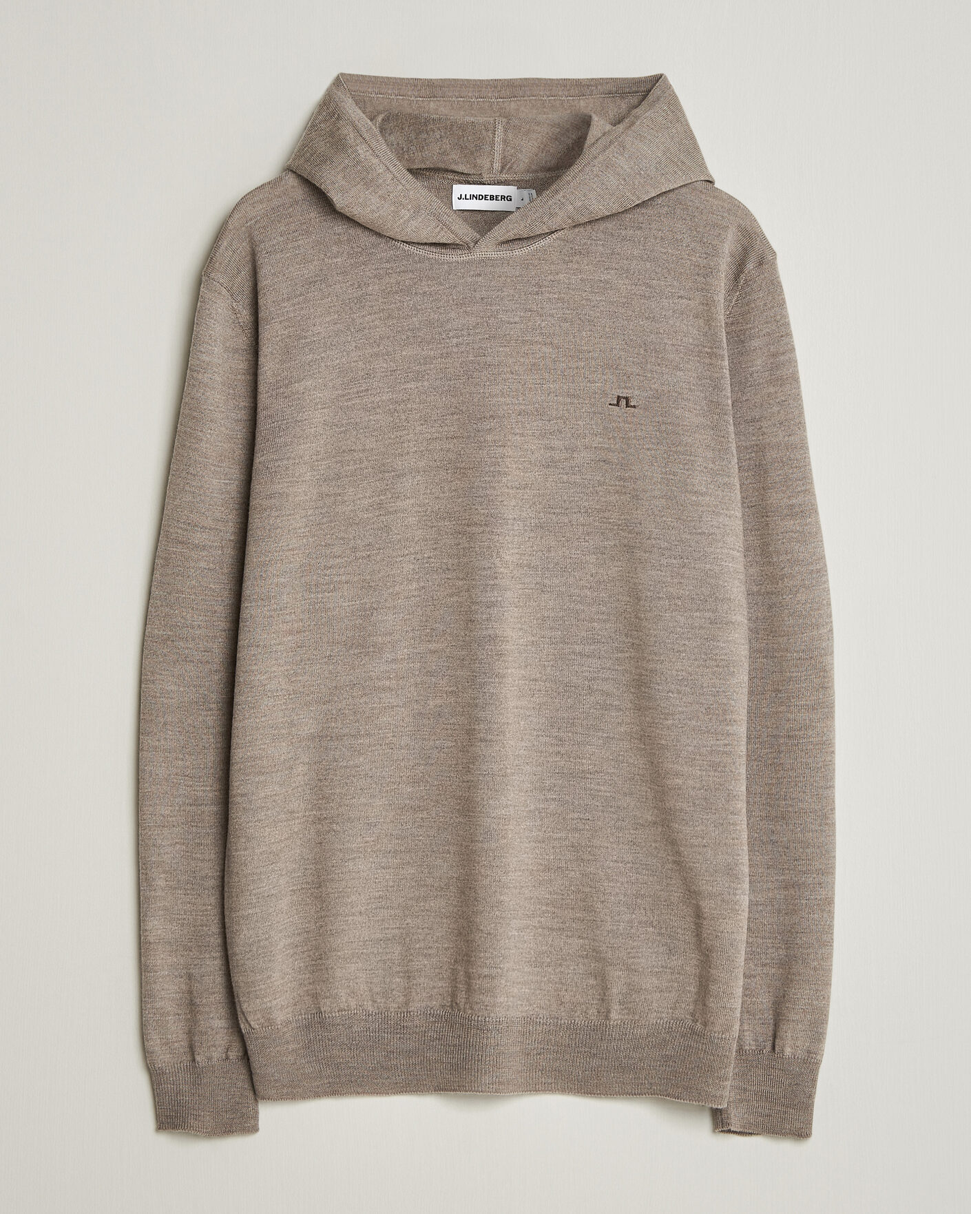 Men | Sweaters & Knitwear | J.Lindeberg | Karl Merino Hoodie Brindle Melange