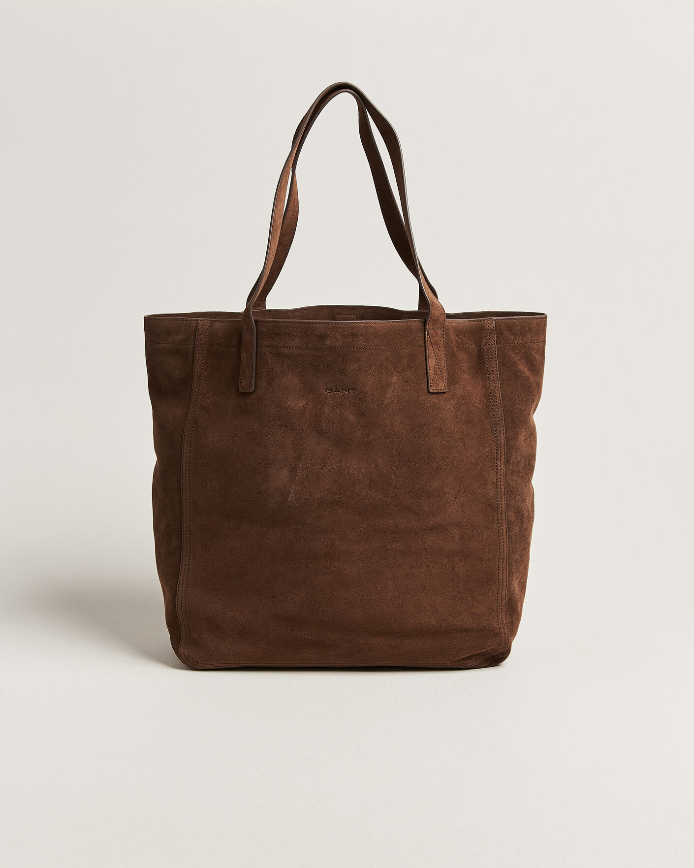 Men | Bags | Gant | Suede Tote Bag Mahogany Brown