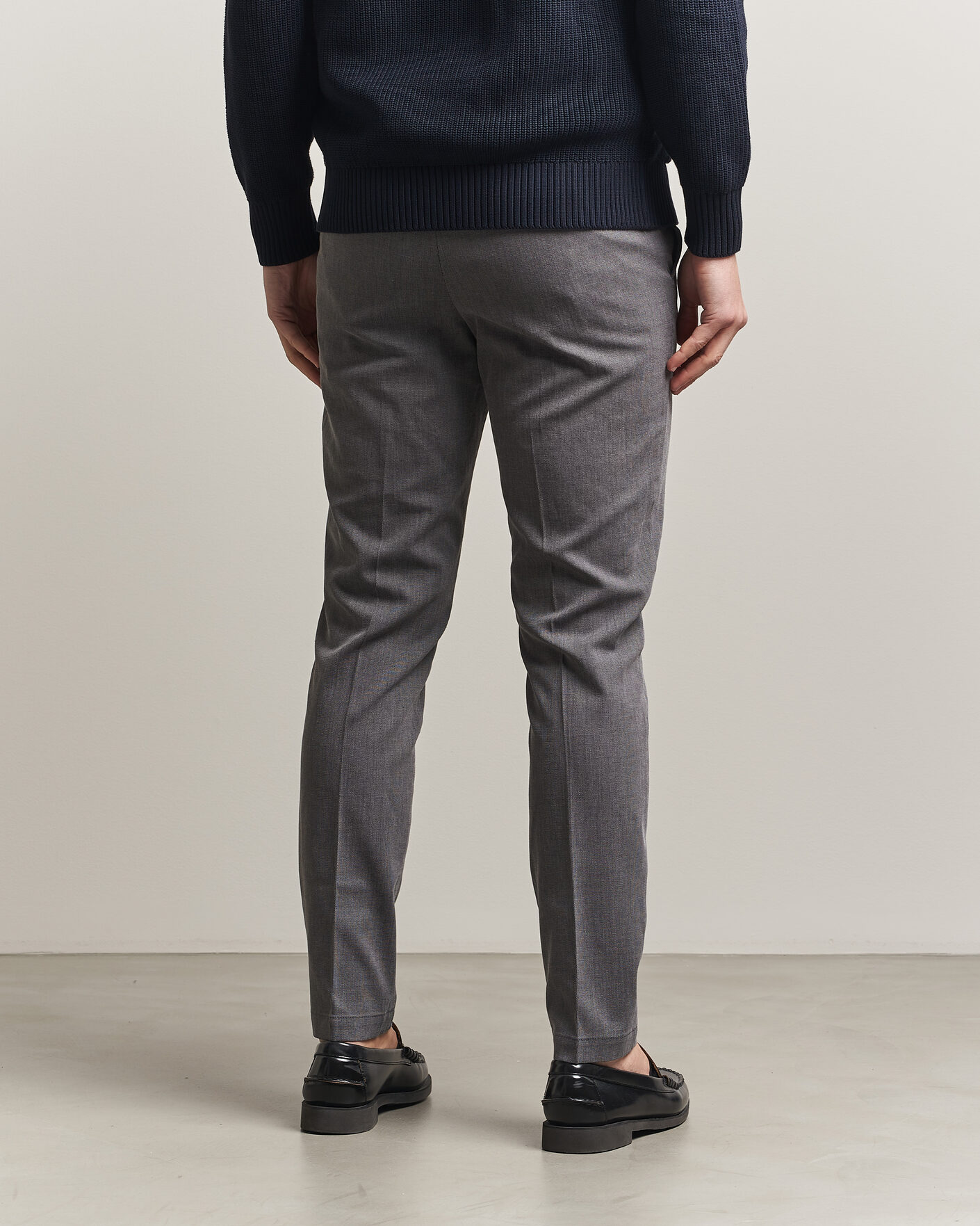 Men | Trousers | BOSS BLACK | Kaiton Structured Chinos Black