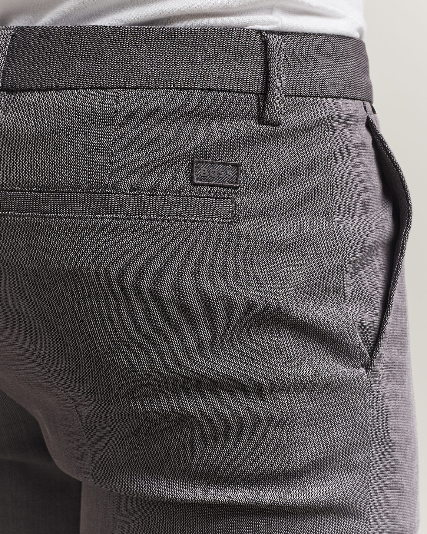 Men | Trousers | BOSS BLACK | Kaiton Structured Chinos Black