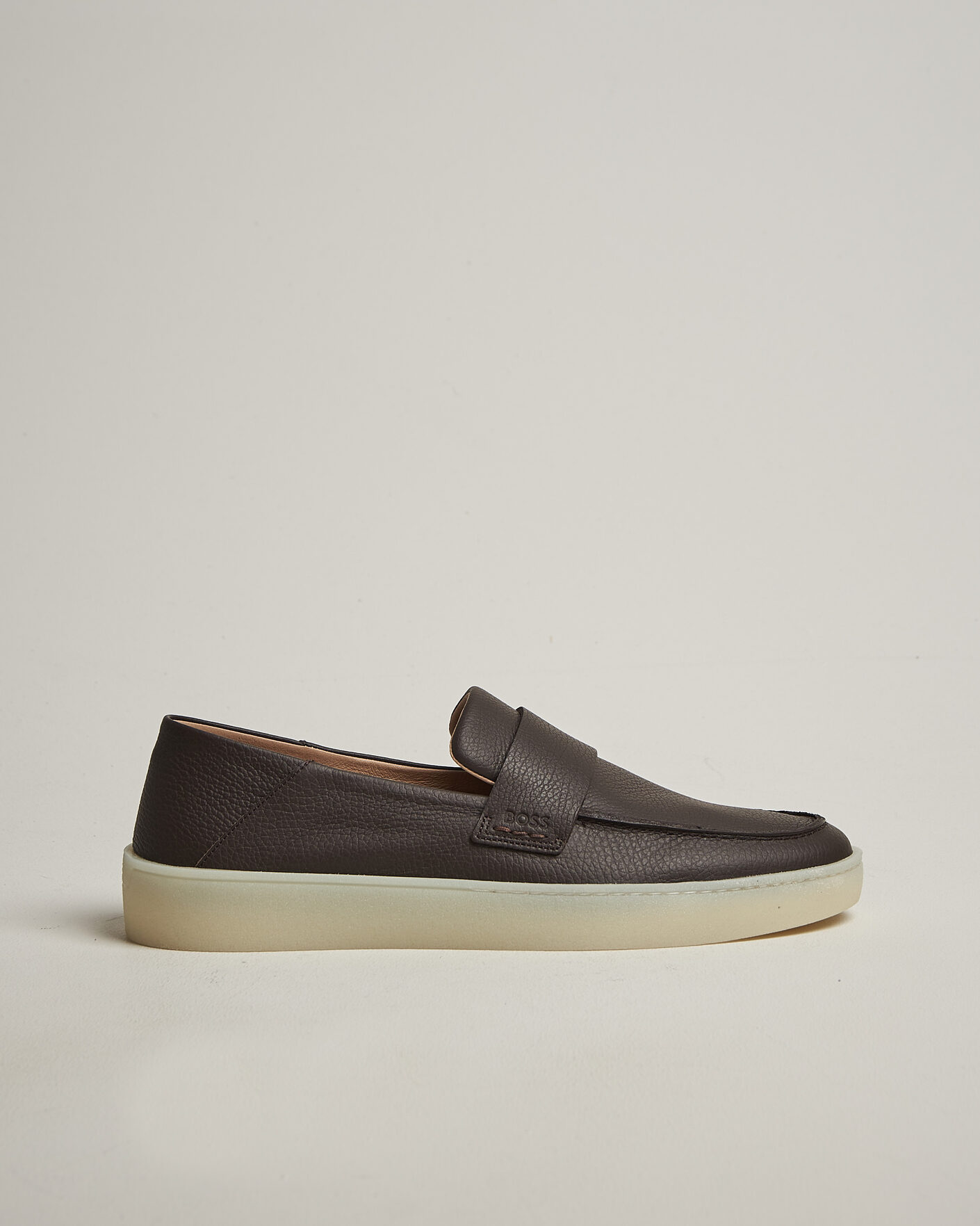 Men | Loafers | BOSS BLACK | Randal Leather Loafer Dark Brown