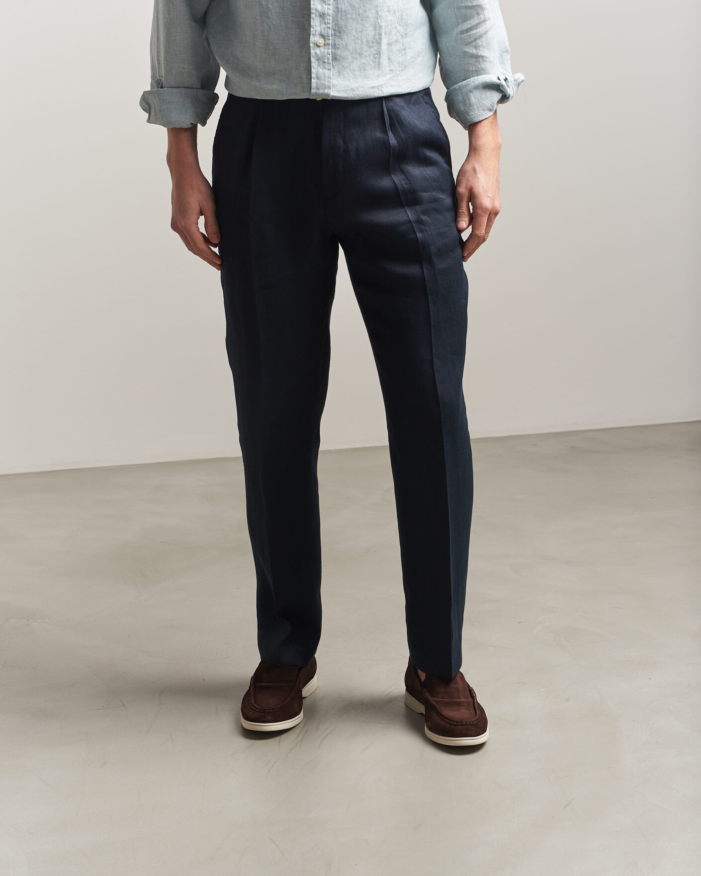 Men | Loafers | Charles Tyrwhitt | Suede Slip On Loafers Chocolate Brown