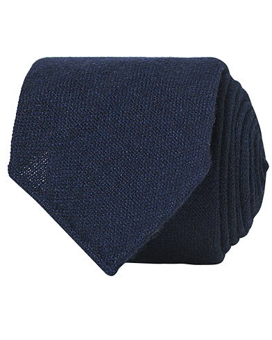  Cashmere 8 cm Tie Navy