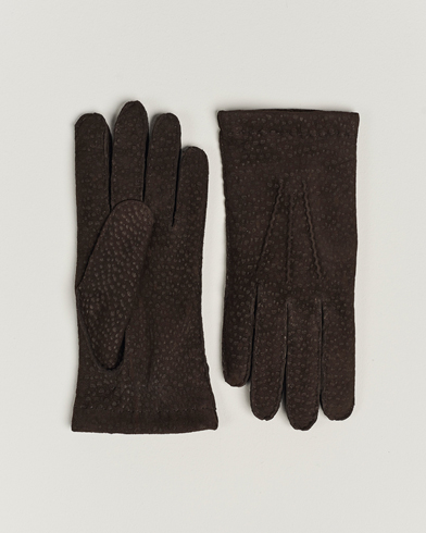  Carpincho Handsewn Cashmere Glove Espresso Brown