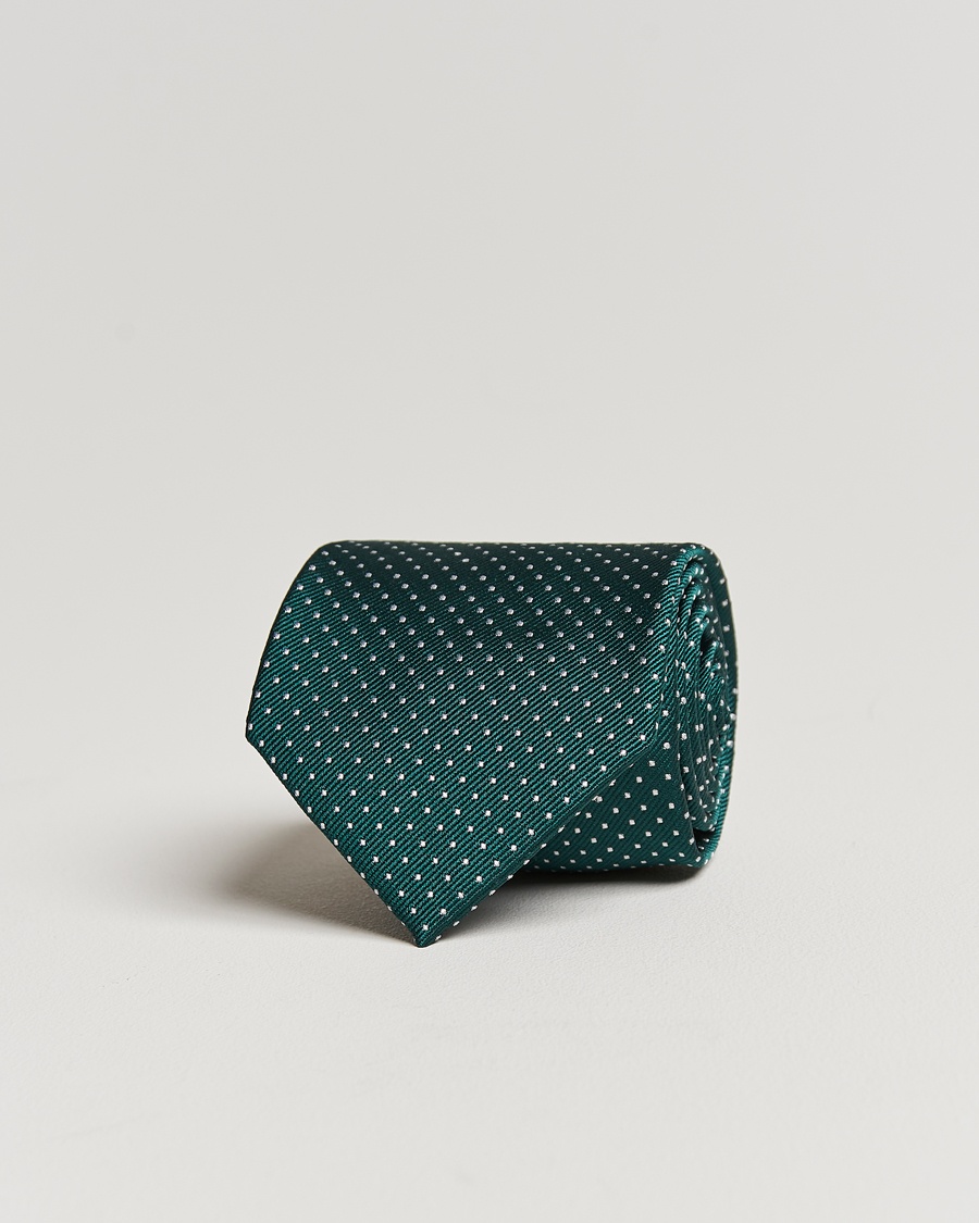 Amanda Christensen Micro Dot Classic Tie 8 cm Green/White – Green
