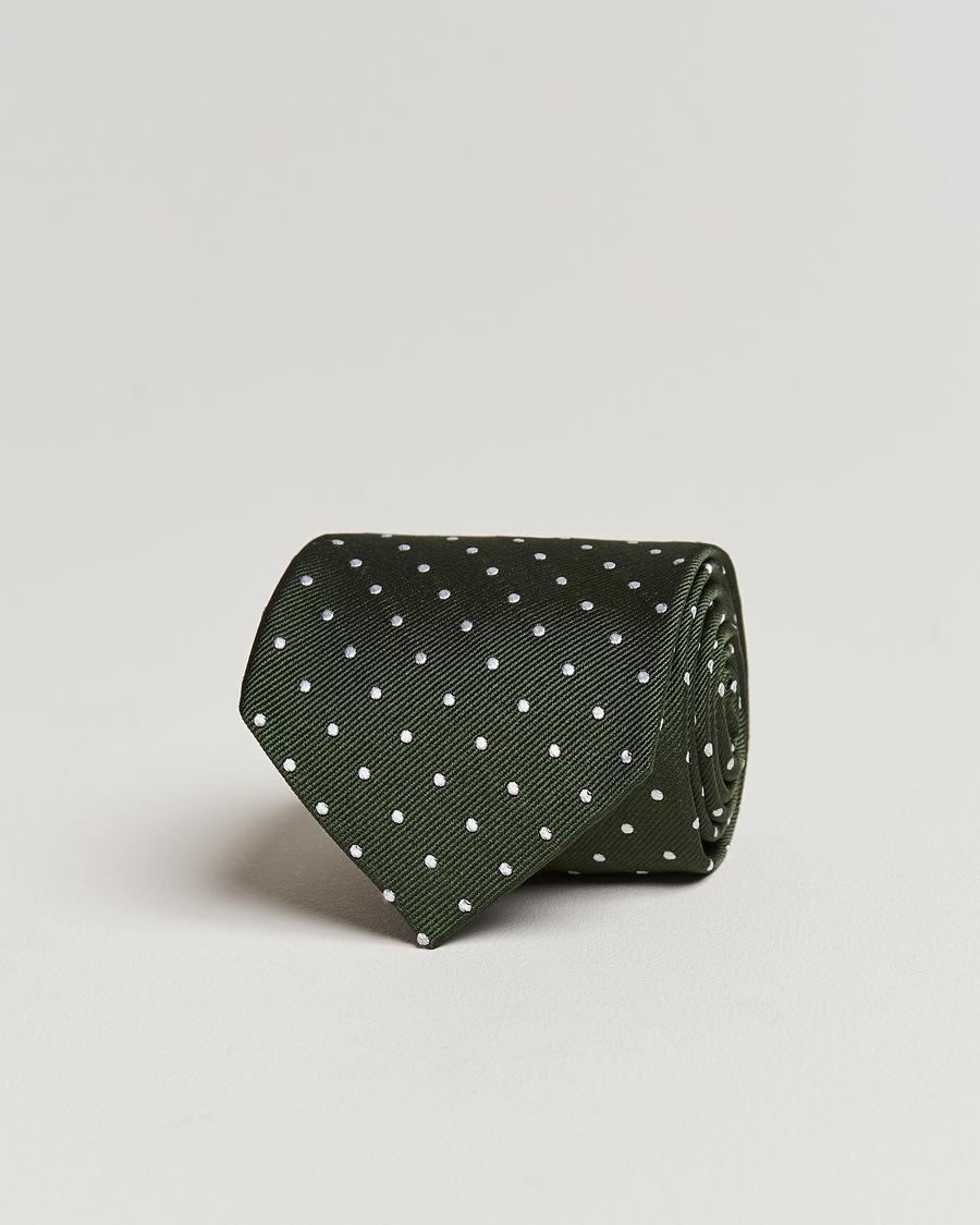 Amanda Christensen Dot Classic Tie 8 cm Green/White – Green