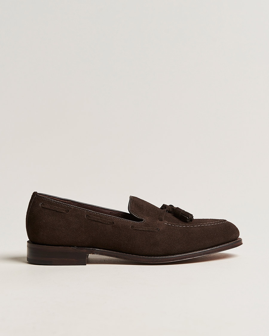 Loake 1880 Russell Tassel Loafer Chocolate Brown Suede – Brown