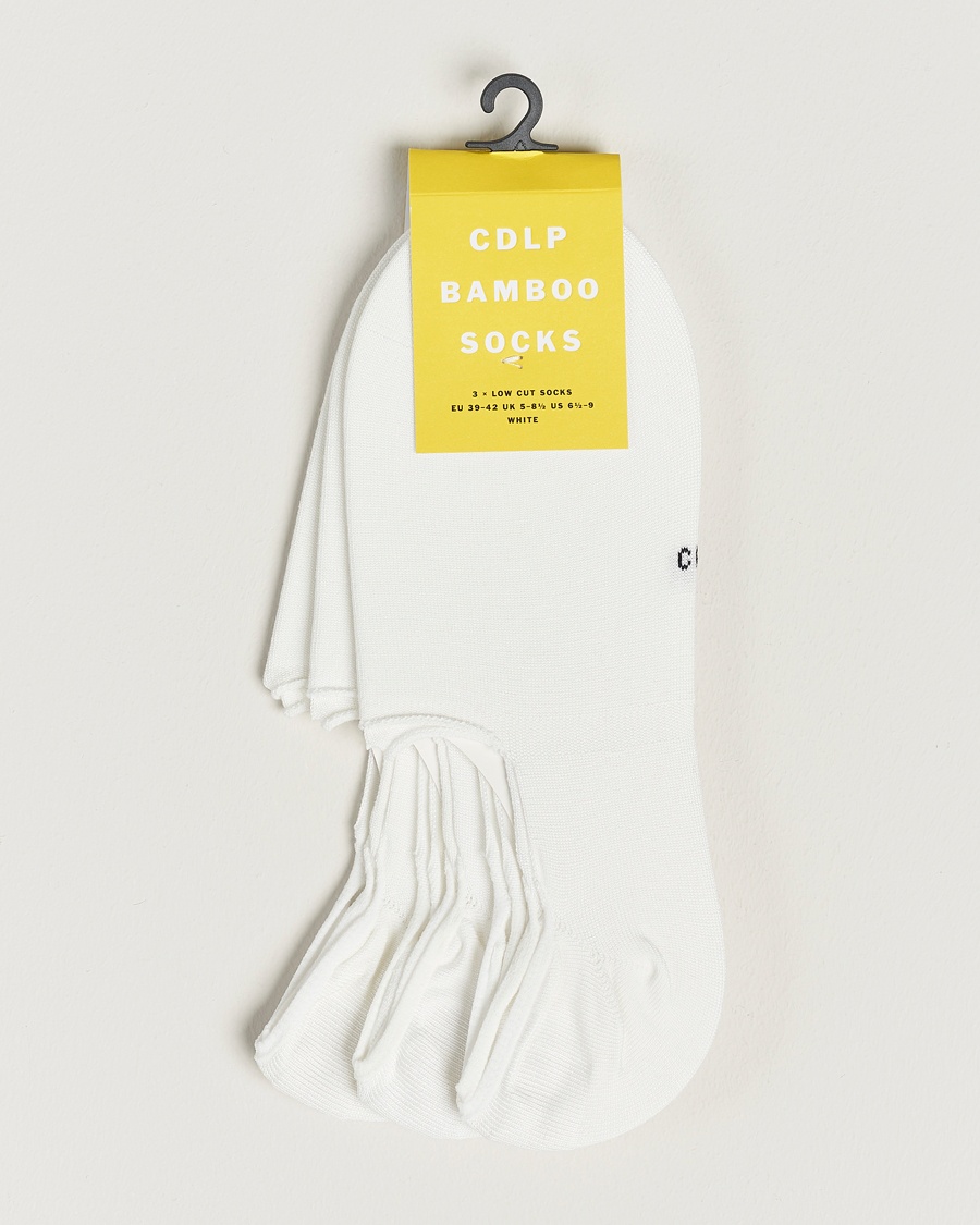 CDLP 3-Pack No Show Socks White – White