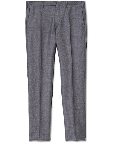  Slim Fit Super 120s Flannel Trousers Grey Melange