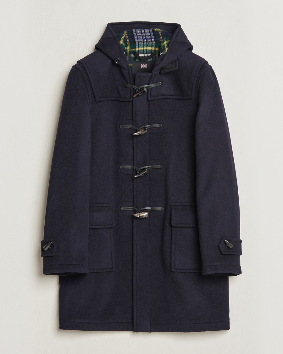 Gloverall Morris Duffle Coat Navy/Dress Gordon – Blue