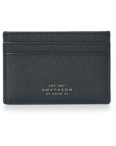 Smythson Panama Flat Card Holder Navy 