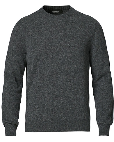 Ermenegildo Zegna Cashmere Crew Neck Sweater Dark Grey