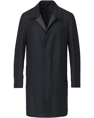 Brioni Unconstructed Wool Coat Navy