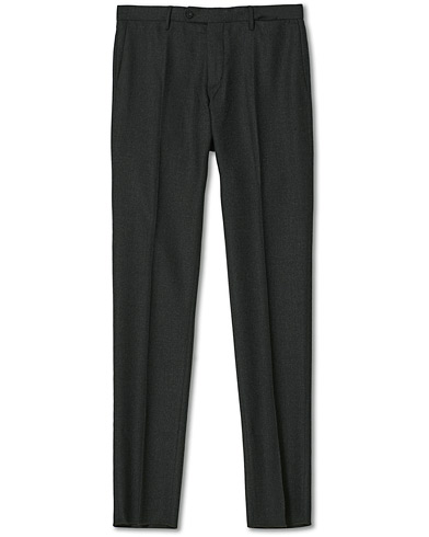  Slim Fit Washable Flannel Trousers Dark Grey