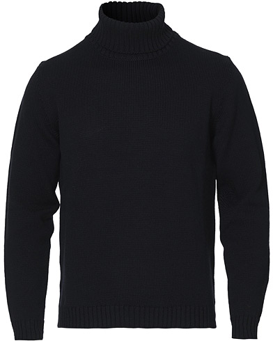 Zanone Virgin Merino Wool Rollneck Navy