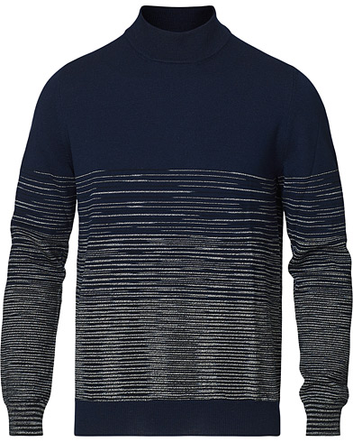  Gradient Wool Turtleneck Navy