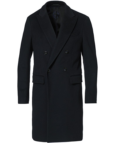  Double Breasted Cashmere Coat Navy