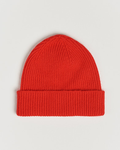  Lambswool/Caregora Beanie Crimsom Red