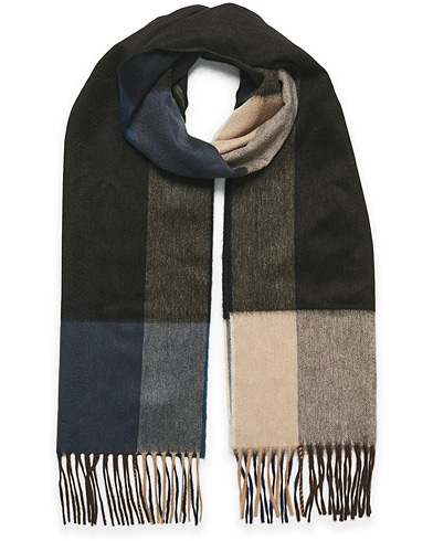  Arran Checked Cashmere Scarf Shadow