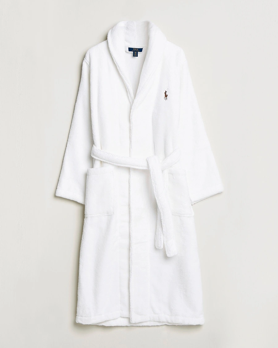 Polo Ralph Lauren Cotton Terry Robe White White – White