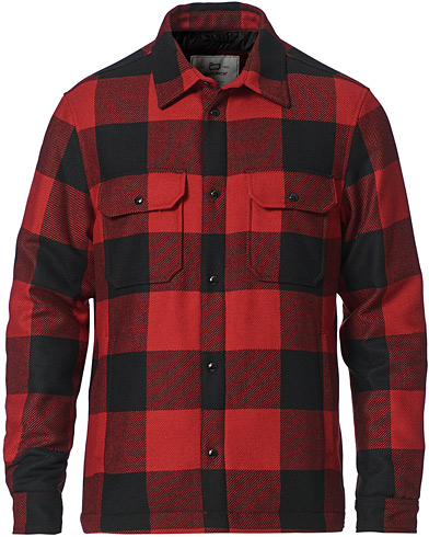  Alaskan Wool Padded Check Overshirt Red Buffalo