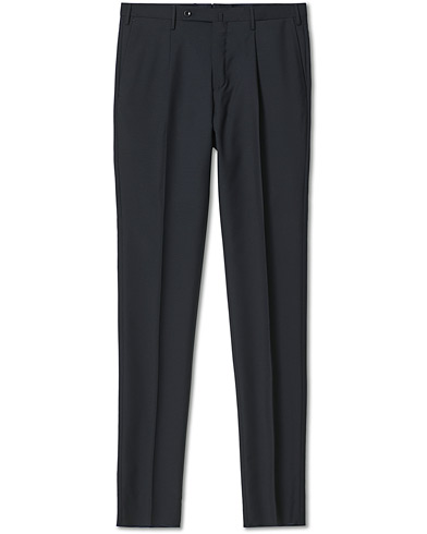  Slim Fit Tropical Wool Trousers Navy