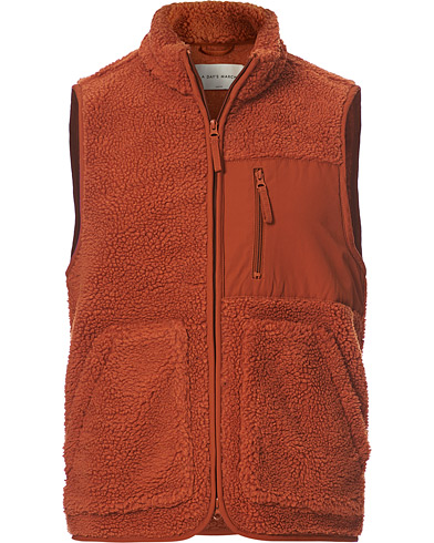  Arvån Recycled Fleece Vest Faded Orange