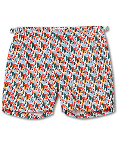 Orlebar Brown Bulldog Reuleaux Swim Shorts Red/Racing Green