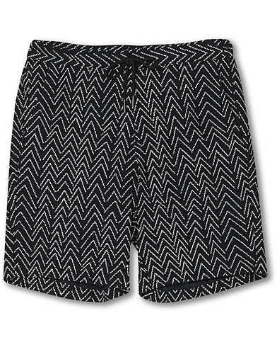 Giorgio Armani Printed Chevron Bermudas Navy