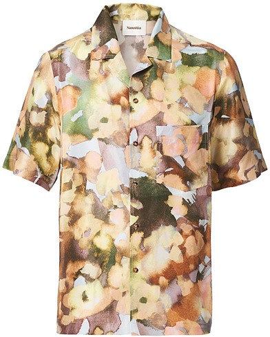  Twill Silk Camp Collar Shirt Watercolor