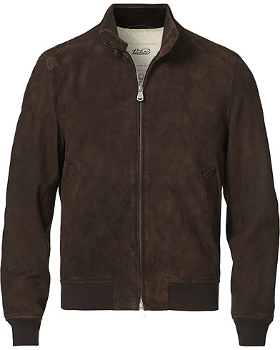 Valstar Suede Zip Blouson Dark Brown