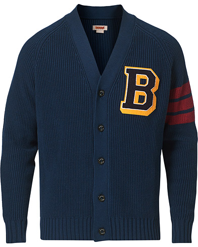  Baracuta College Cotton Cardigan Navy