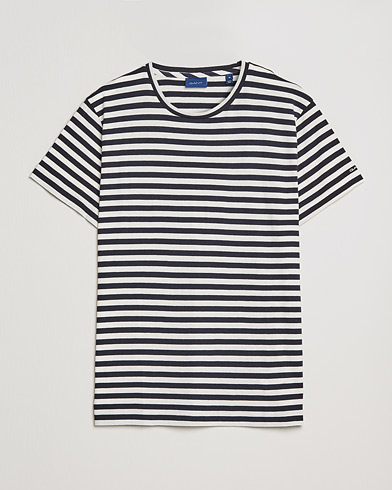  Striped Crew Neck Tee Evening Blue