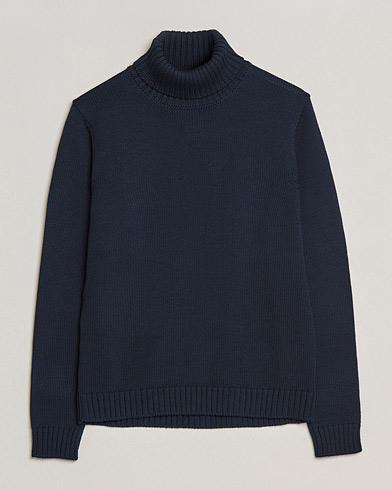 Zanone Virgin Merino Wool Rollneck Navy