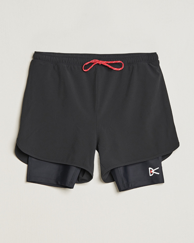  Layered Pocketed Trail Shorts Black