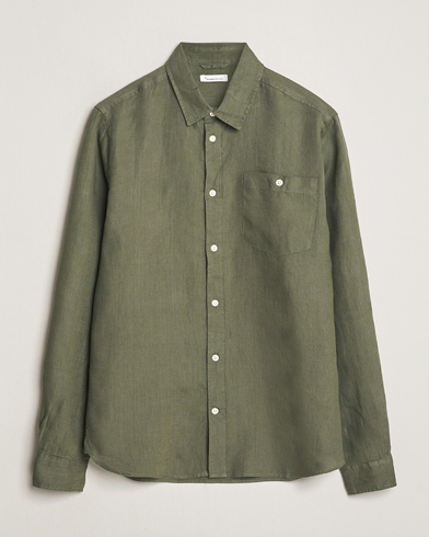  Regular Linen Shirt Burnt Olive