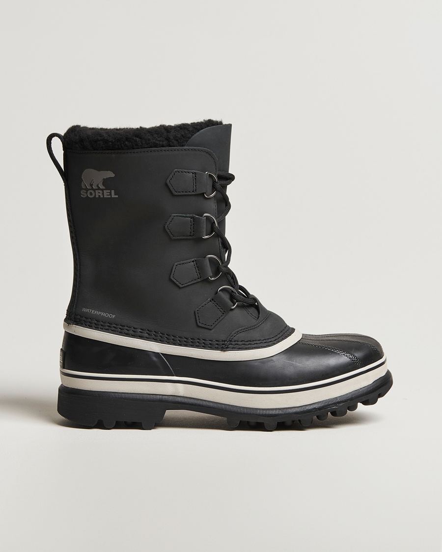 Men | Hiking boots | Sorel | Caribou WP Felt Lined Leather Boots Black
