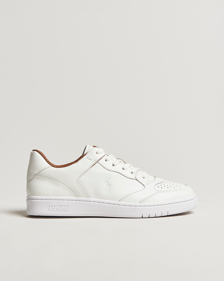 Men | | Polo Ralph Lauren | Polo Court Sneaker Deckwash White Leather